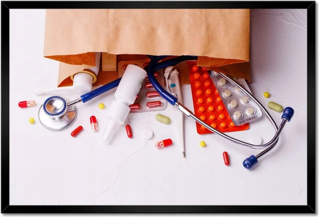 Plakátok keretben 60x40 Orvosi kellékek