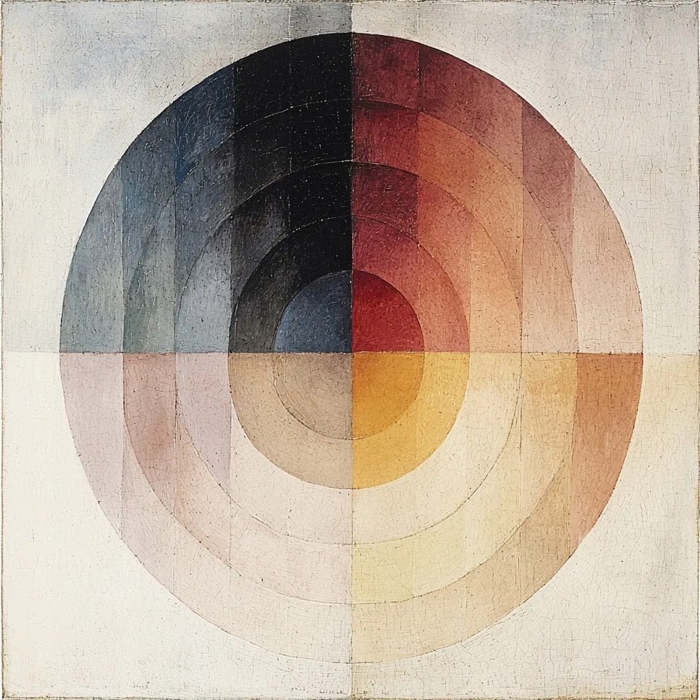 Vászonkép Canvas Grafika Absztrakt Bauhaus Kör Geometria 40x40