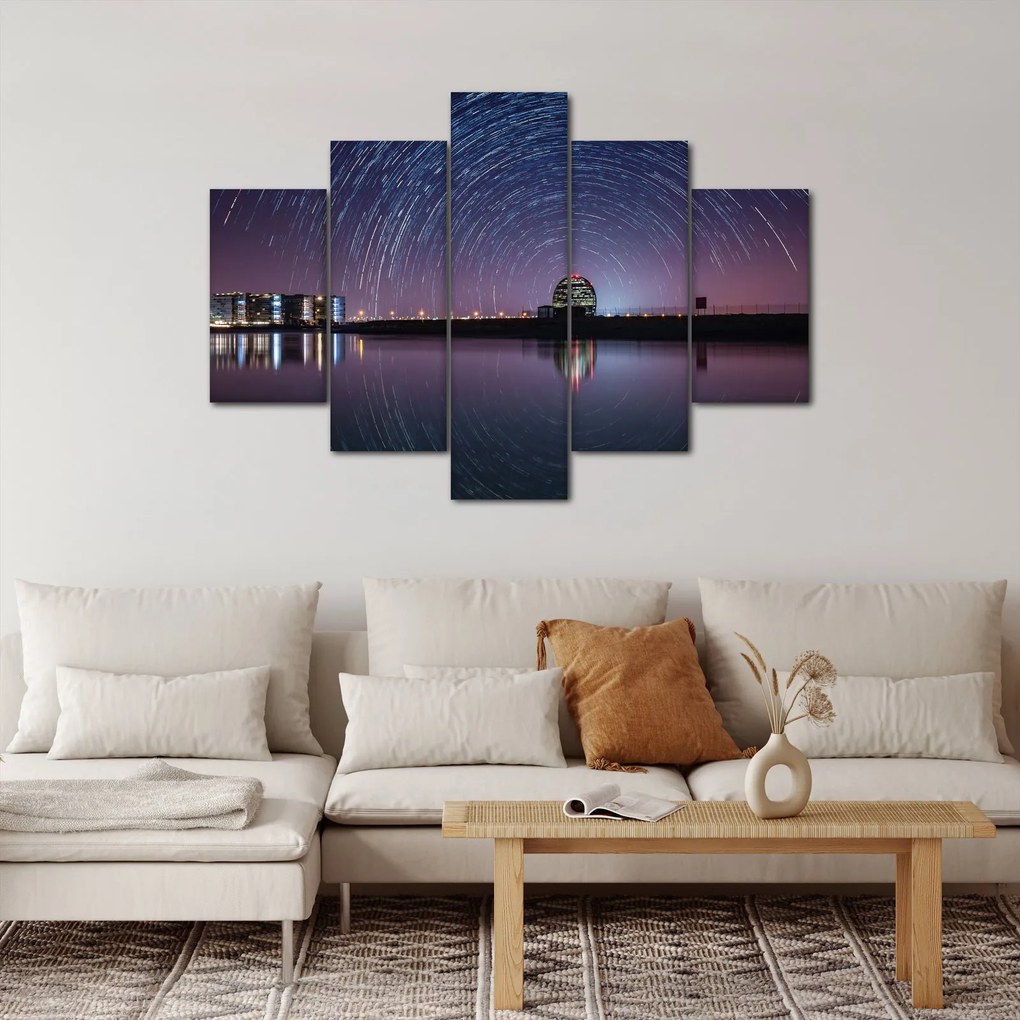 Vászonkép - Egy éjszakai égbolt csillagokkal (150x105 cm)