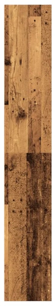 antik fa színű szerelt fa könyvespolc 60 x 30 x 189 cm