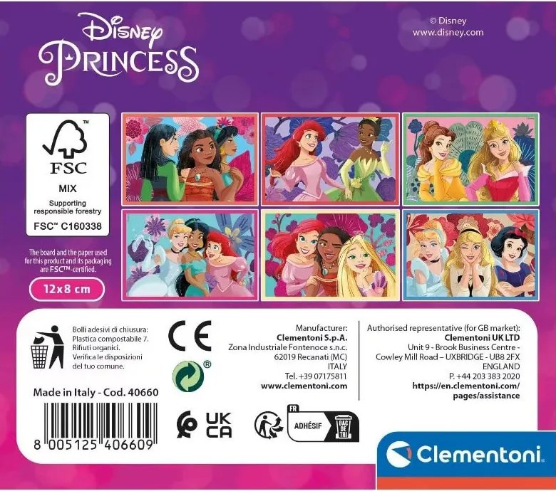 Disney Hercegnők Bonding mesekocka 6 db-os Clementoni