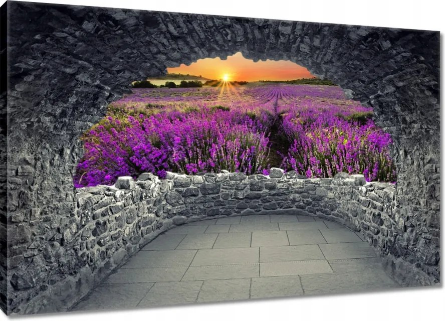 Vászonkép 120x80 Levendulamező Nyugat
