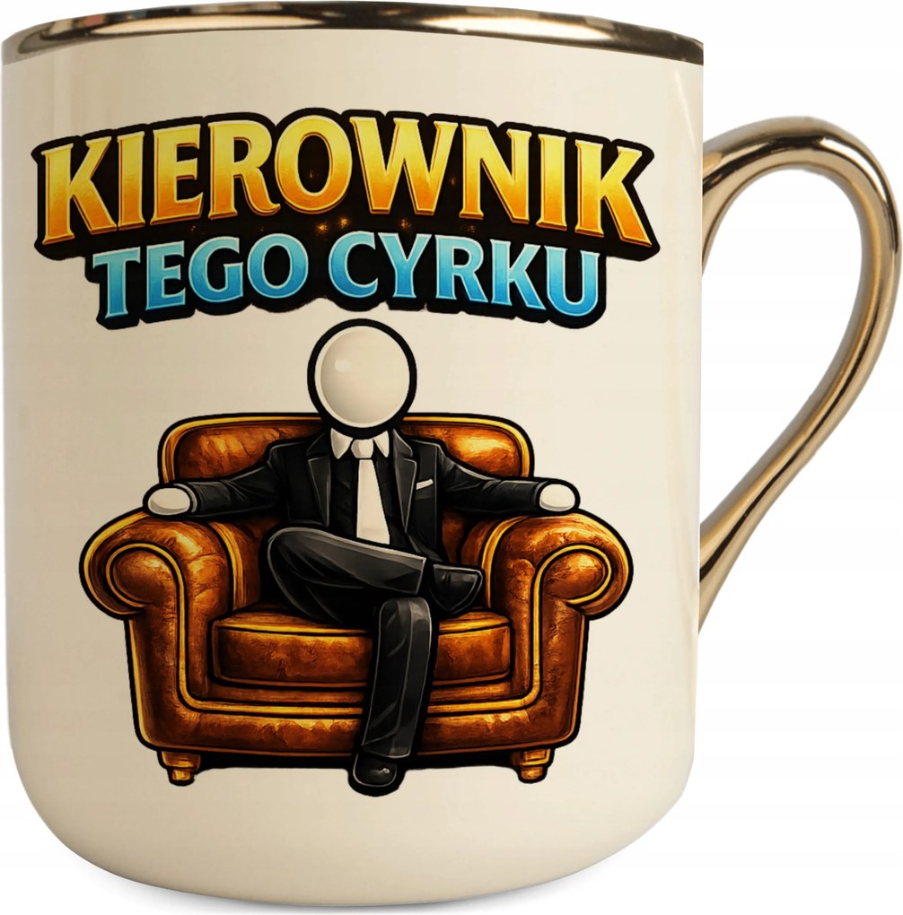 Bögre Krém-arany Cirkuszvezető Vicces Ajándék A Menedzsernek