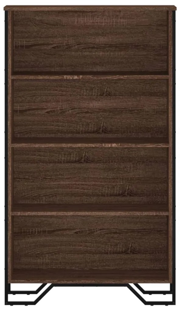 barna tölgy színű szerelt fa könyvszekrény 80 x 31 x 137,5 cm