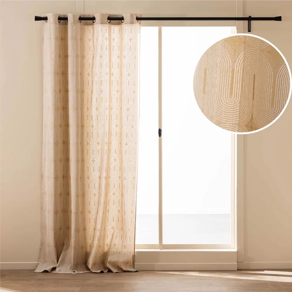 Bézs függöny 140x240 cm Ondine – douceur d'intérieur