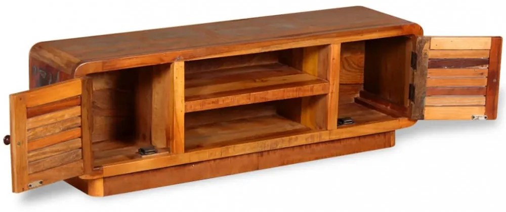 tömör újrahasznosított fa TV-szekrény 120 x 30 x 40 cm