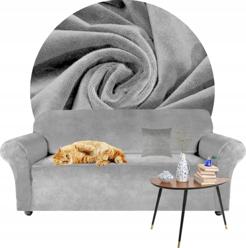 Kanapé Huzat Kanapé Sarok Rugalmas Velúr 235-300 Oeko Tex