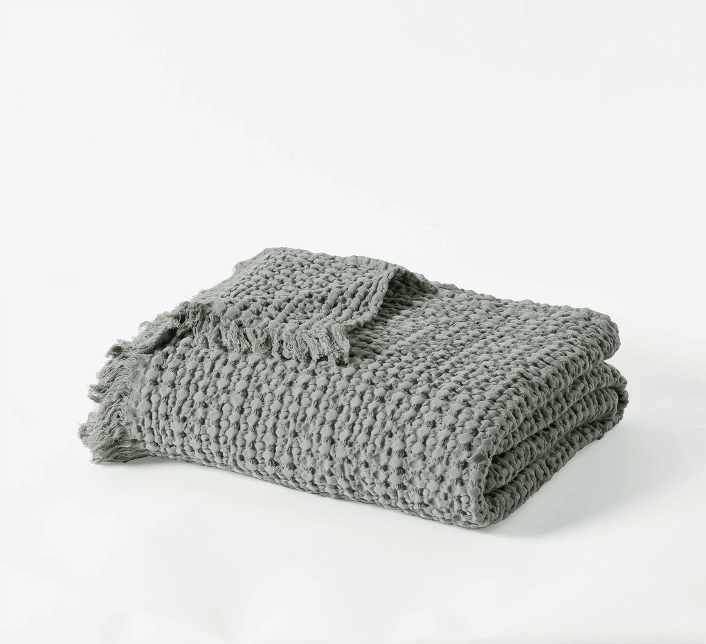 MrTowel ágytakaró 125x200cm Pamut Puha Kapa Világos Zöld