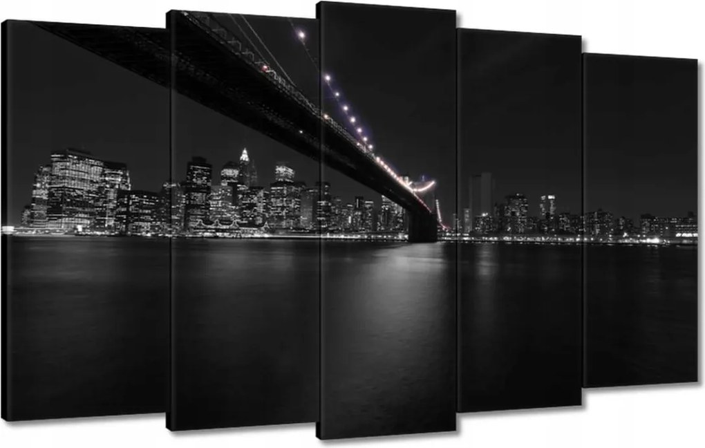 Vászonkép 100x60 Lila fények a hídon