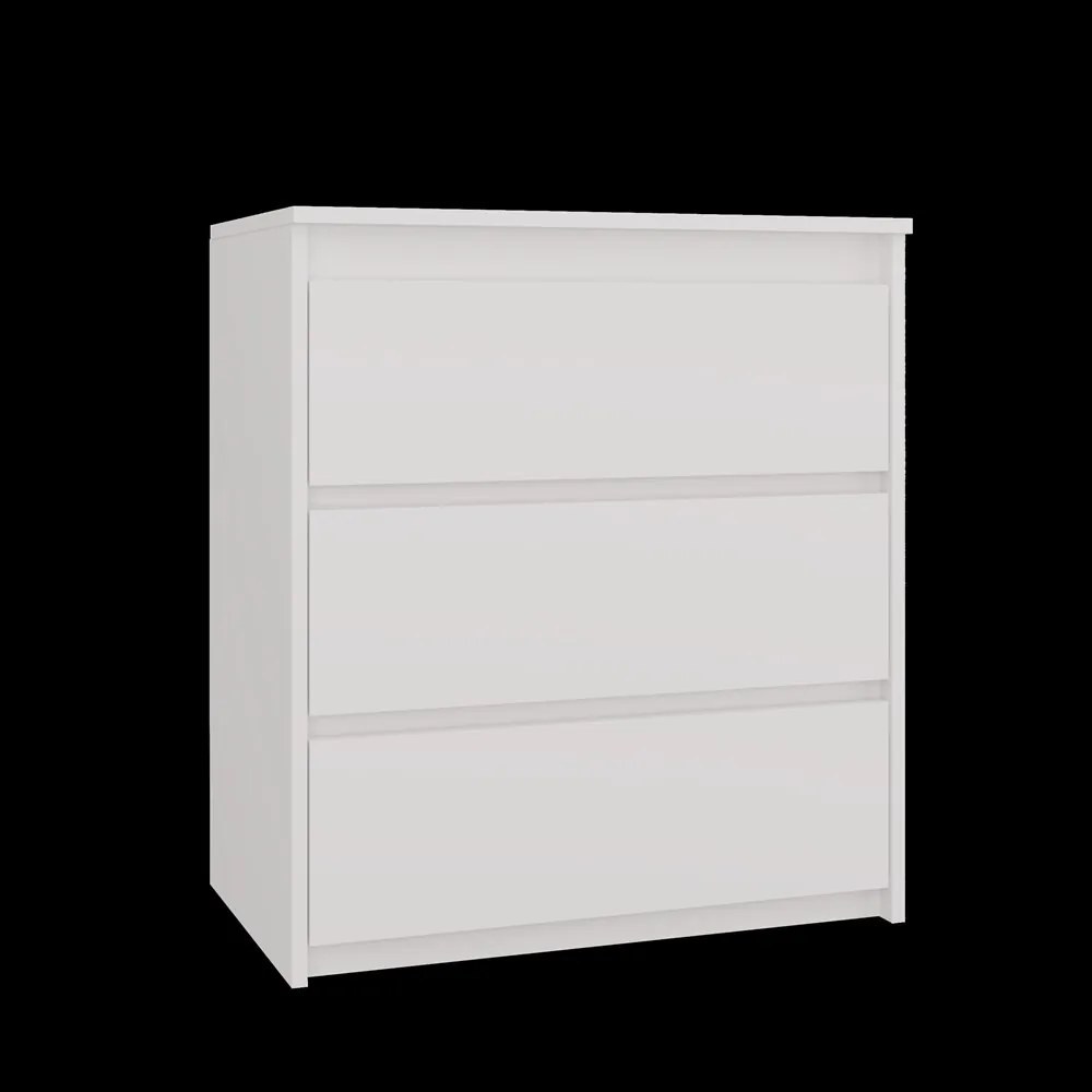 Drohmo K3 fiókos szekrény, 70x78x43 cm, fehér