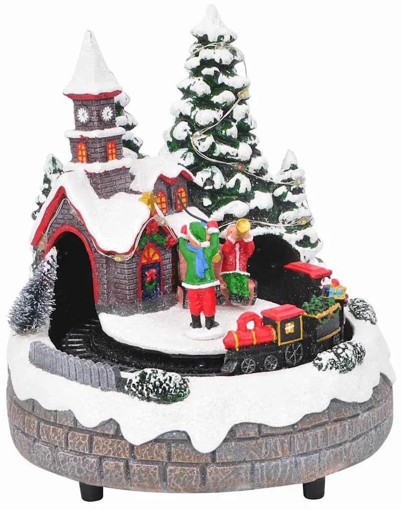 Karácsonyi Asztaldísz Sokszínű 16 x 16 x 19 cm Gyanta