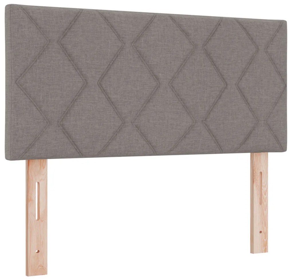 Boxspring ágy matraccal taupe színben, 90 x 200 cm Kárpit