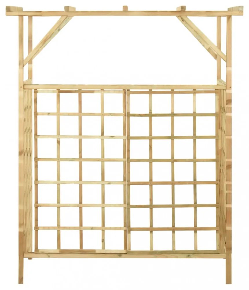 impregnált fenyőfa kerti pergola 2 szemeteskukához