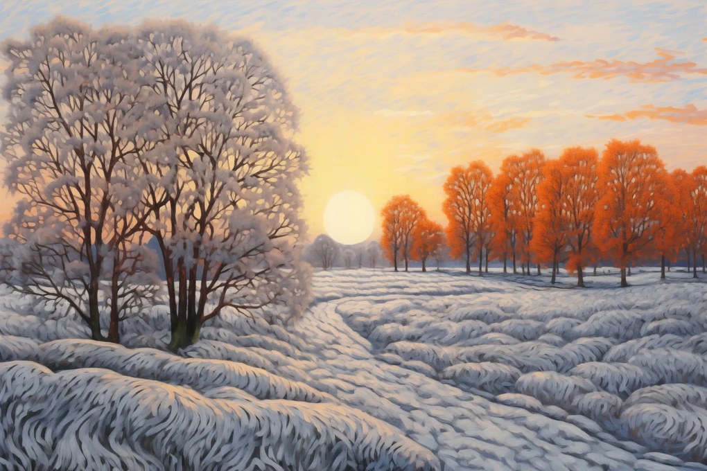 Poszter 45x30cm Tél a tűz árnyalataiban