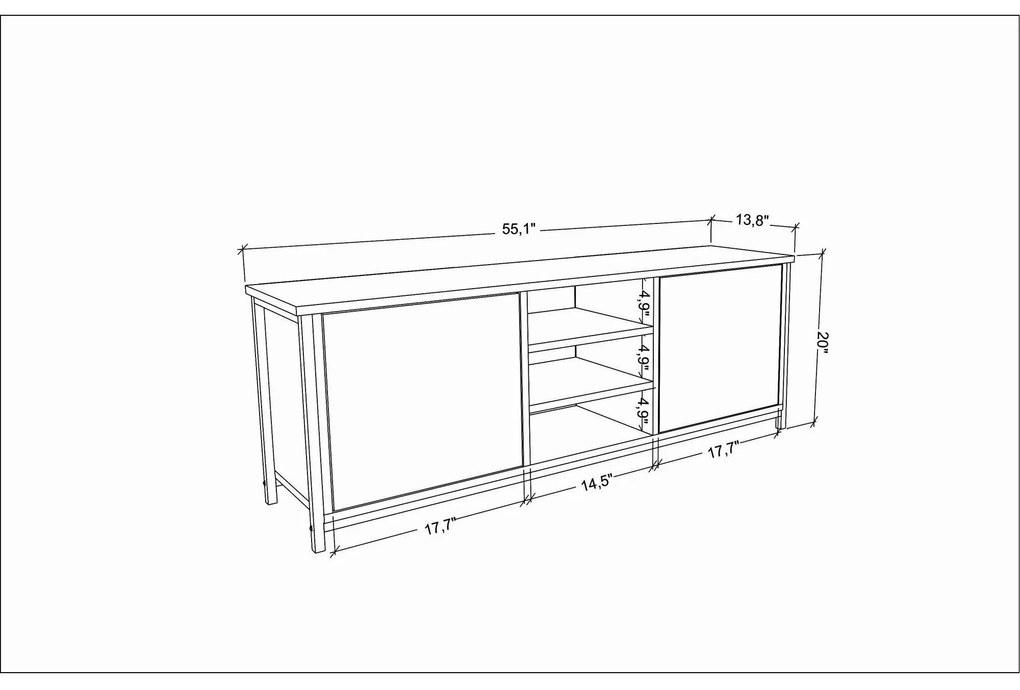 TV asztal Otosello (arany + antracit). 1107348