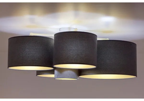 Duolla - Mennyezeti lámpa ROLLER PENTO 5xE27/60W/230V antracit