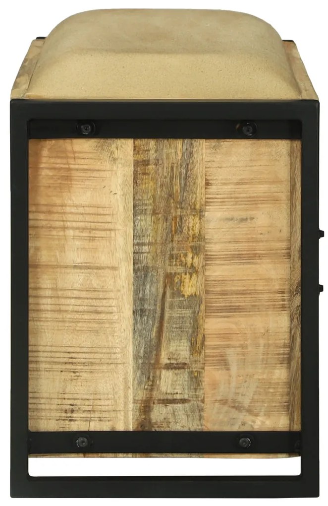 Pad szekrény 100x35x50 cm Tömör fa Durva mangófából