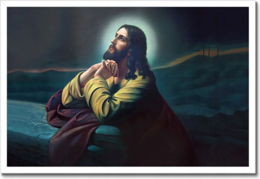 Poszterek keretben 60x40 Ima a kertben Jézus