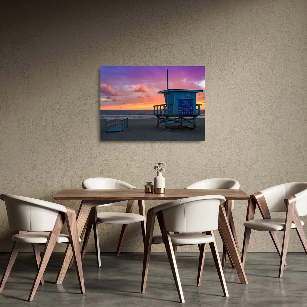 Kép a Santa Monicai strandtól (üvegen) (70x50 cm)
