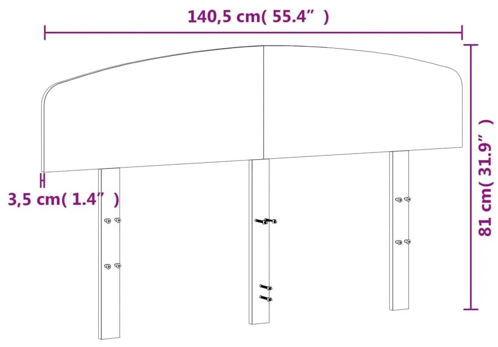 viaszbarna tömör fenyőfa fejtámla 135 cm