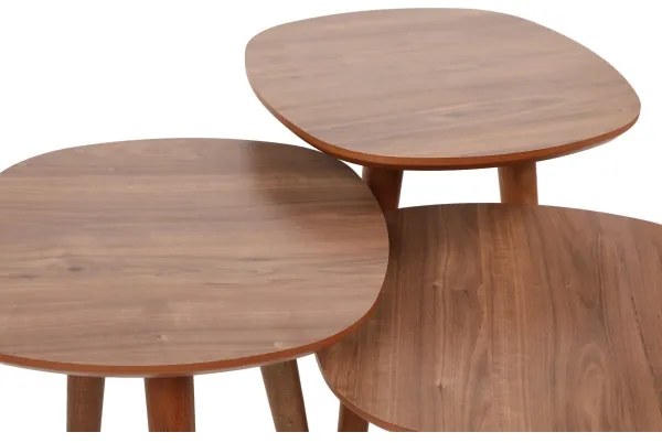 SZETT 3x TYN barna dohányzóasztal