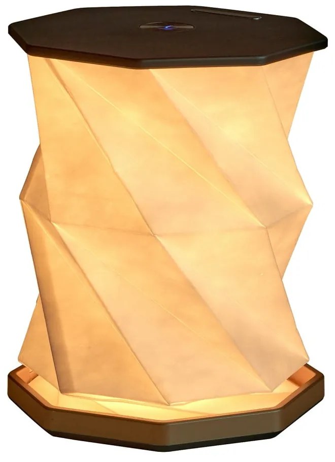 Fekete LED asztali lámpa (magasság 18 cm) Twist Hexagon – Gingko