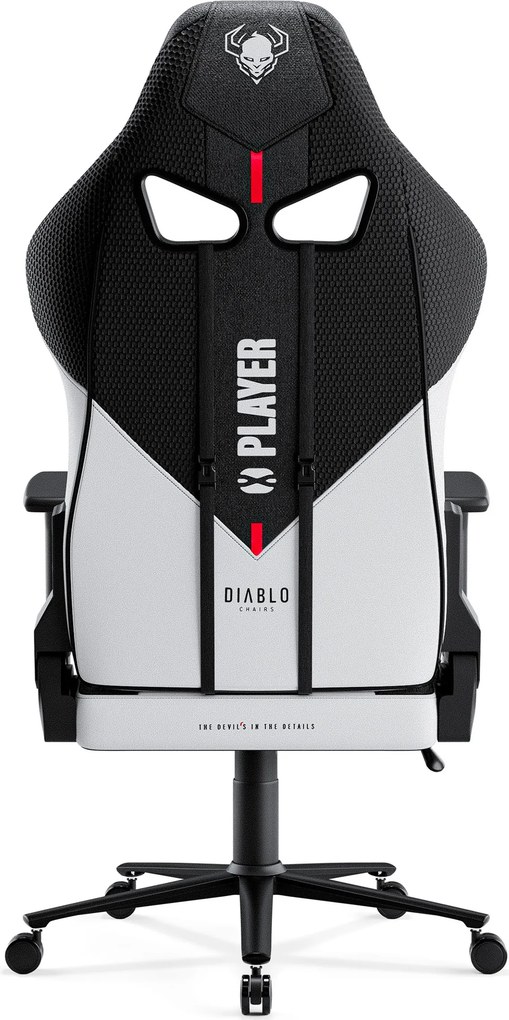 Gamer szék szövet fehér-fekete King Size: Diablo X-Player 2.0