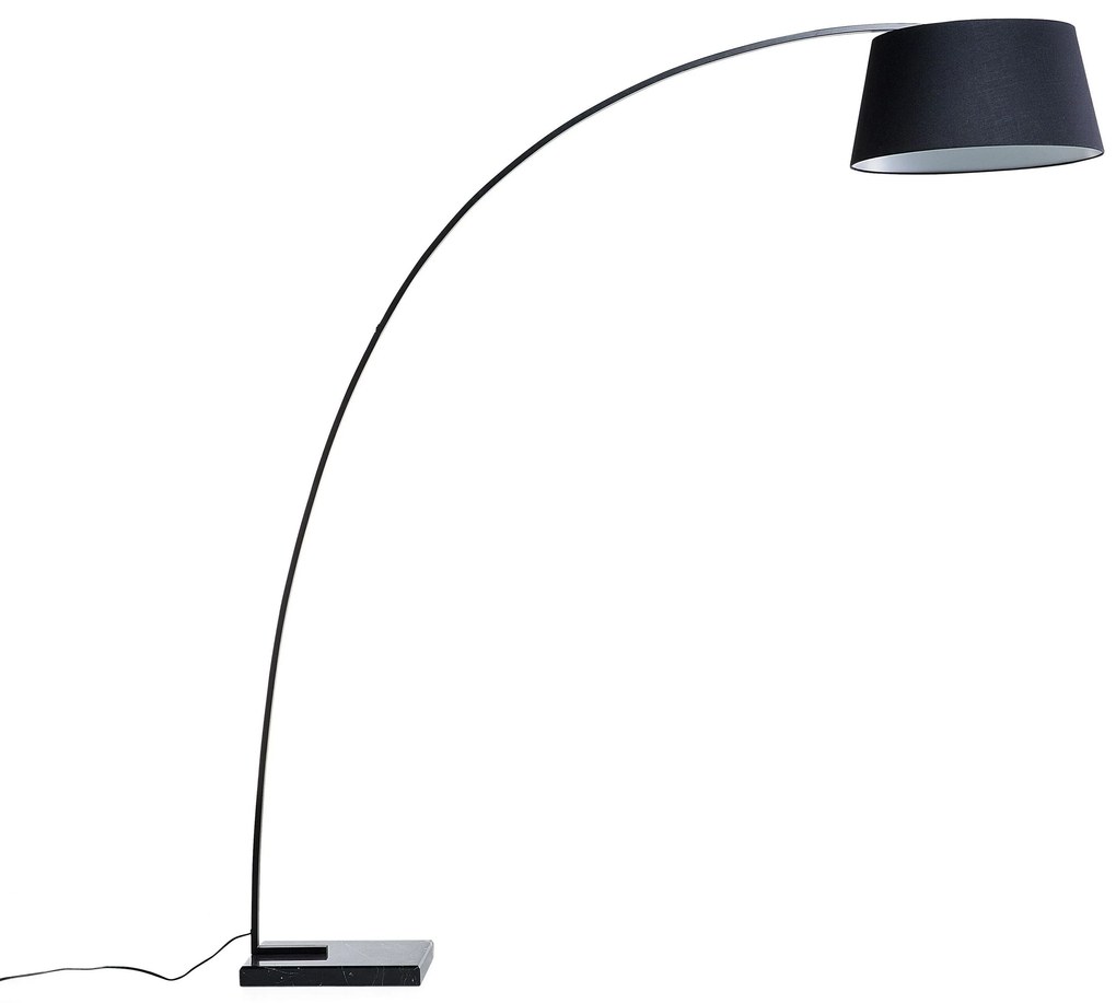 Ívelt fekete fém állólámpa 188 cm BENUE Beliani