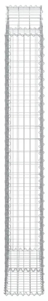 íves horganyzott vas gabion kosár 100x30x200/220 cm