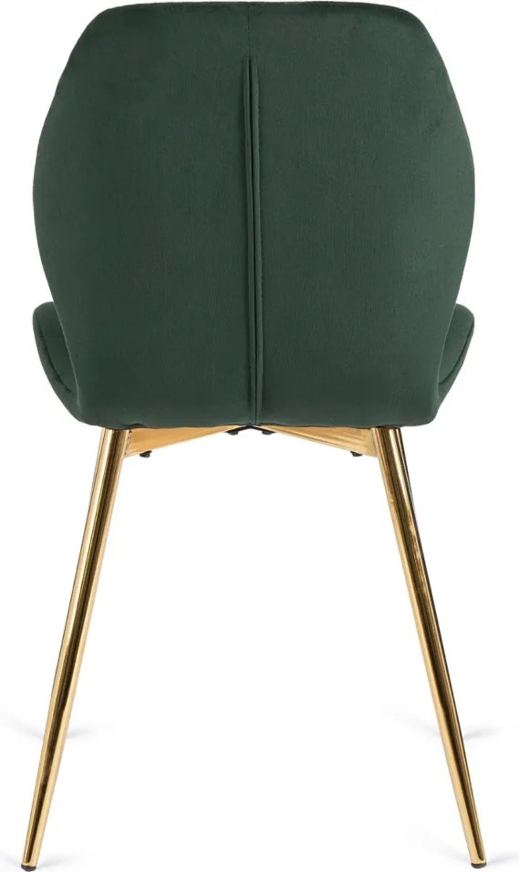 Krzesło LUCKY Zielone Welurowe