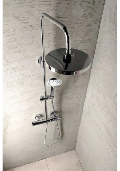 Aqualine - Zuhany készlet termosztatikus csappal LIGA fényezett króm