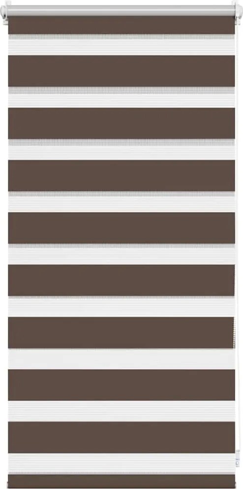 vidaXL Zebra roló 40,9 x 100 cm, szövetszélesség 36,7 cm, kávébarna