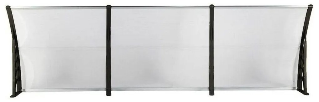 Műanyag előtető több méretben és színben-300x90 cm-fekete