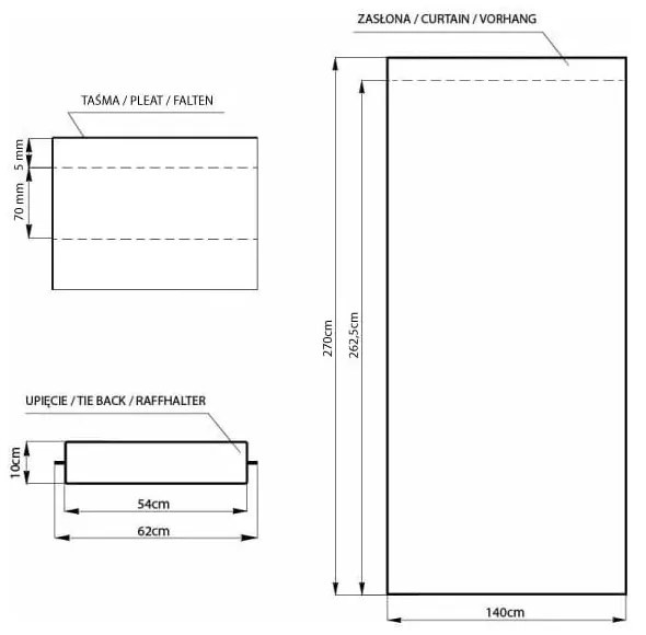 Szürkésbarna sötétítő termo függöny 140x270 cm Pleat – Restilo