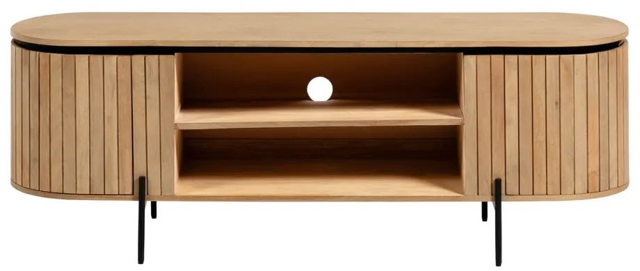 Natúr színű mangófa TV-állvány 160x56 cm Licia – Kave Home