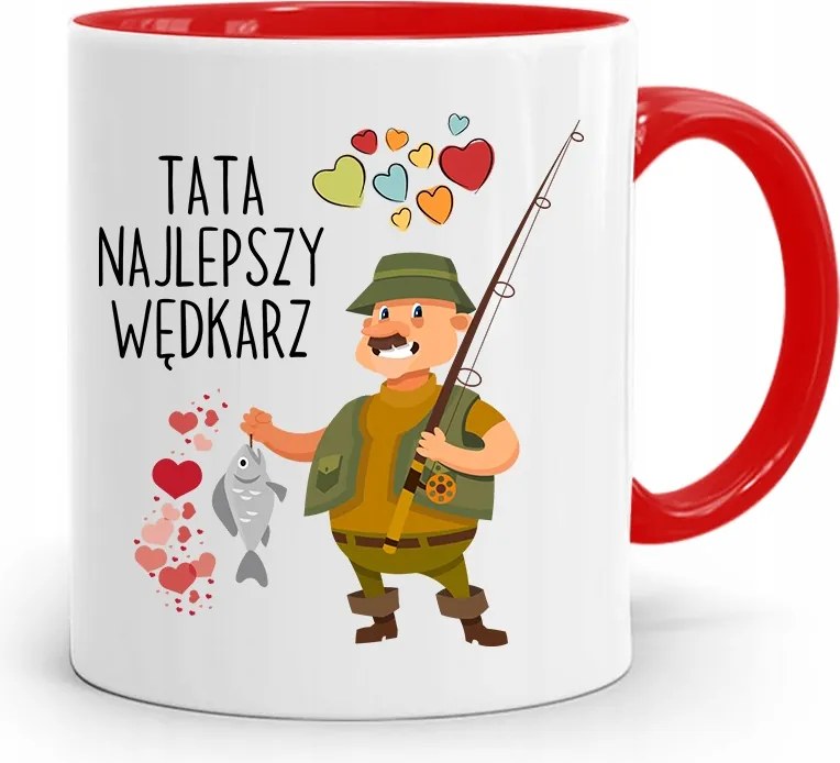 Piros Horgász Bögre Ilyen A Legjobb Horgász Nyomtatott Fotóval