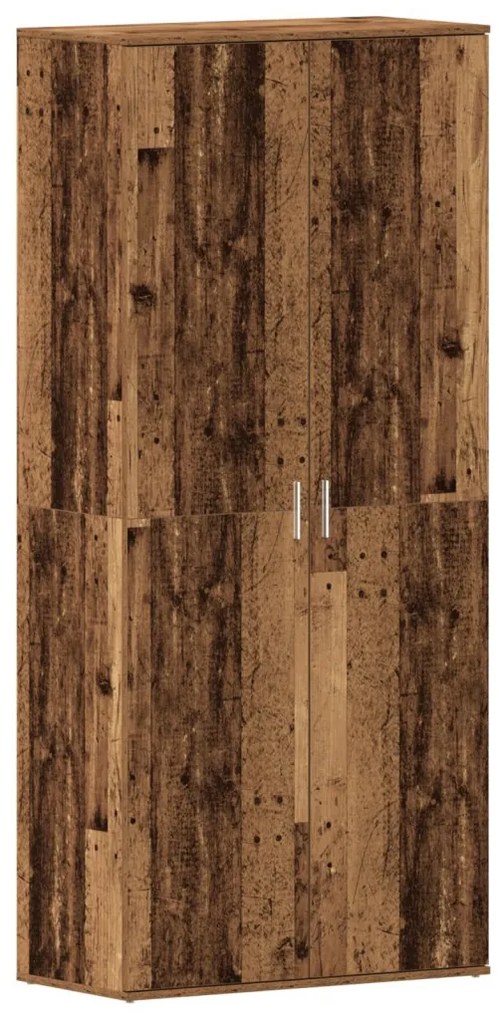Cipőszekrény polcokkal ajtóval Öreg fa 80 x 39 x 178 cm Faanyag