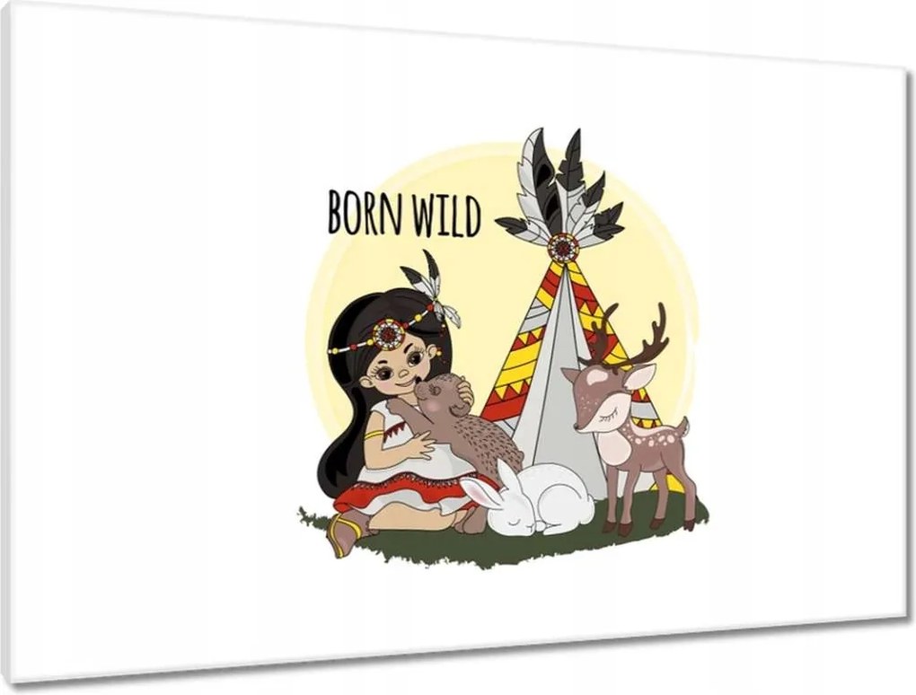 Vászonkép 90x60 Indián Tipi Born Wild