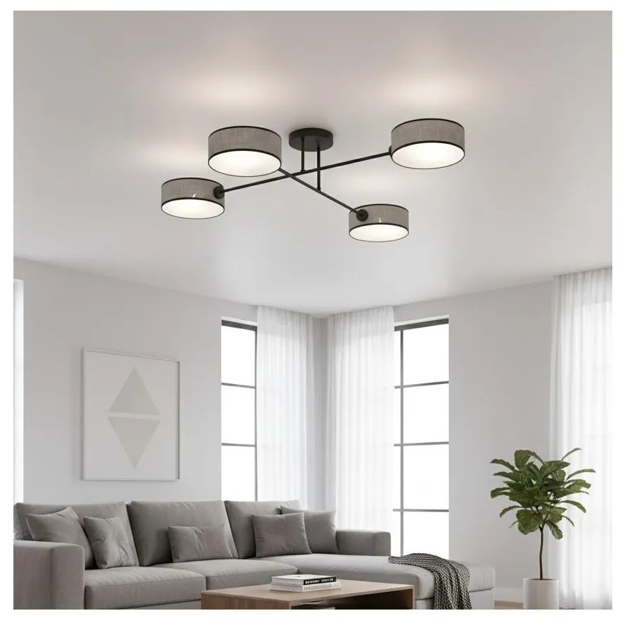 Felületre szerelt csillár MAGA 4xE14/10W/230V szürke