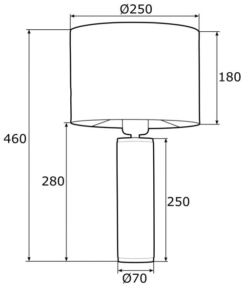 Argon 4232 - Asztali lámpa ALMADA 1xE27/15W/230V fekete/fehér/sárgaréz