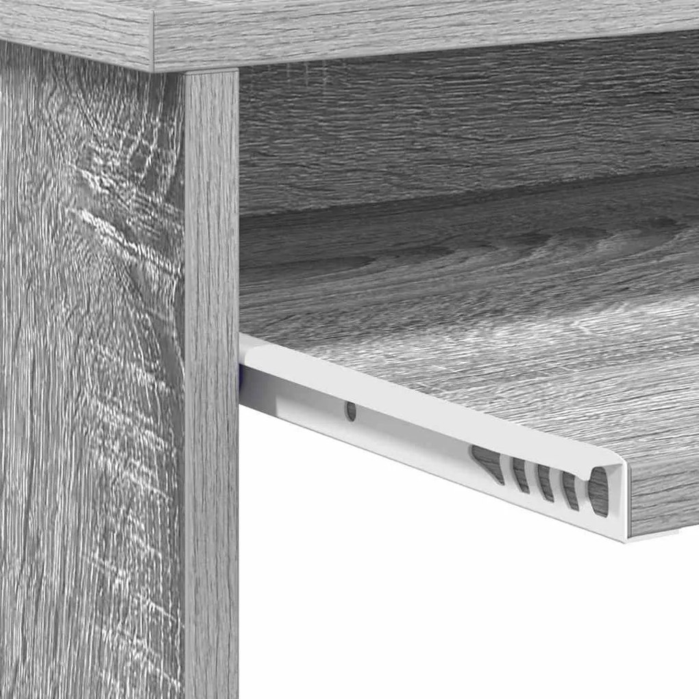 Íróasztal tárolóval Szürke sonoma 120.5 x 44 x 88.5 cm Faanyag