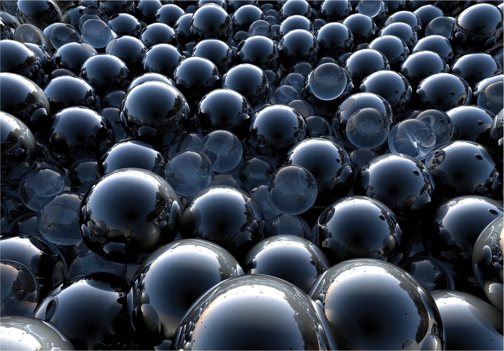 Háttérkép Fekete gömbök mélység absztrakt modern ritmus 250x175 Árnyék +ragasztó