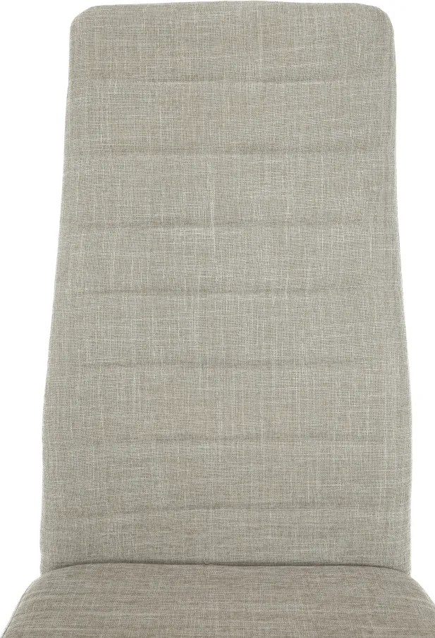 Étkezőszék, bézs szövet/fehér fém, COLETA NOVA