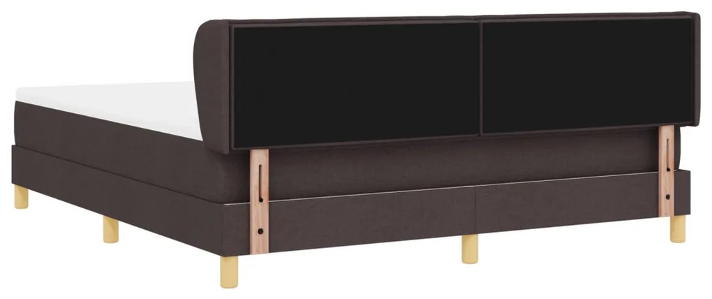 Boxspring Ágy Matrac Káprázatos Barna Színben, 180x200 cm, Textil