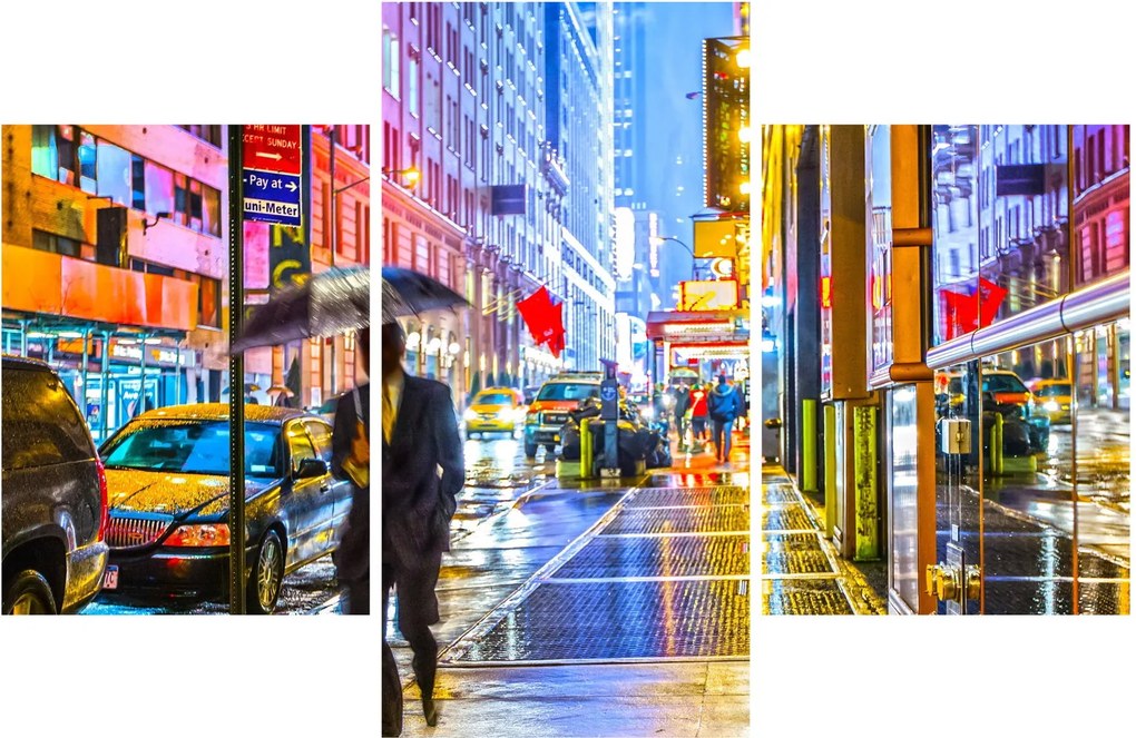 Kép - Város neonfényben (90x60 cm)