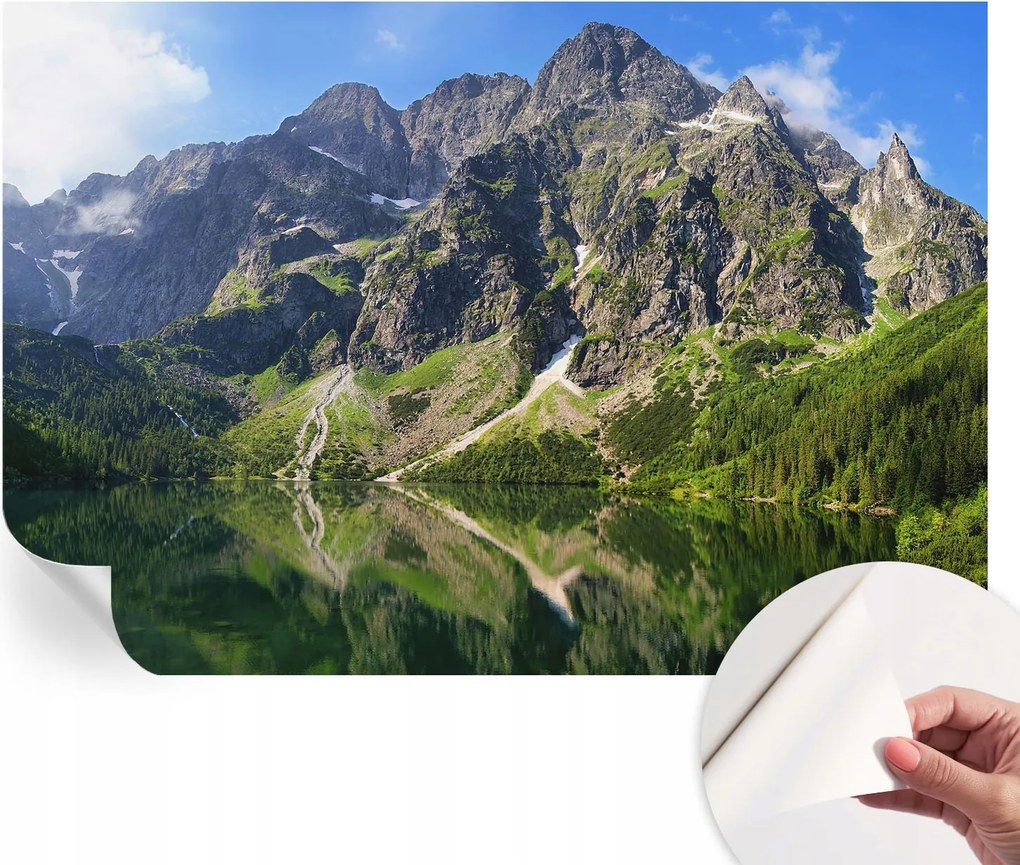 Mosható öntapadós fotótapéta étkezőbe Festői hegyek 152x104 cm