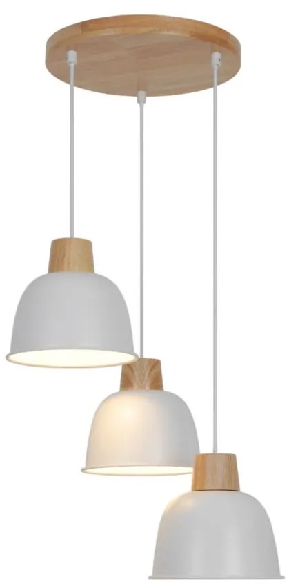 ZUMA LINE P21031M-3R ORLO Többágú Függesztett Lámpa Fehér E27 IP20