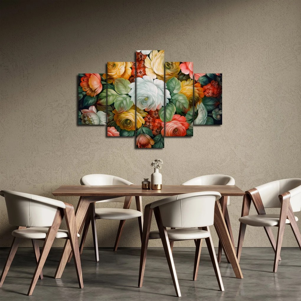 A festett virágcsokor képe (150x105 cm)
