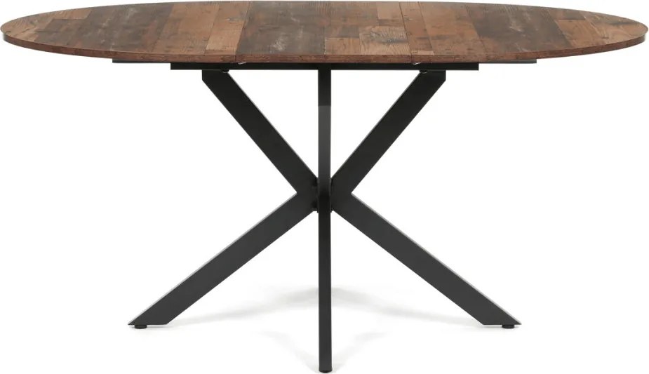 Étkezőasztal bővíthető 120–160 × 120 cm melamin öreg fa