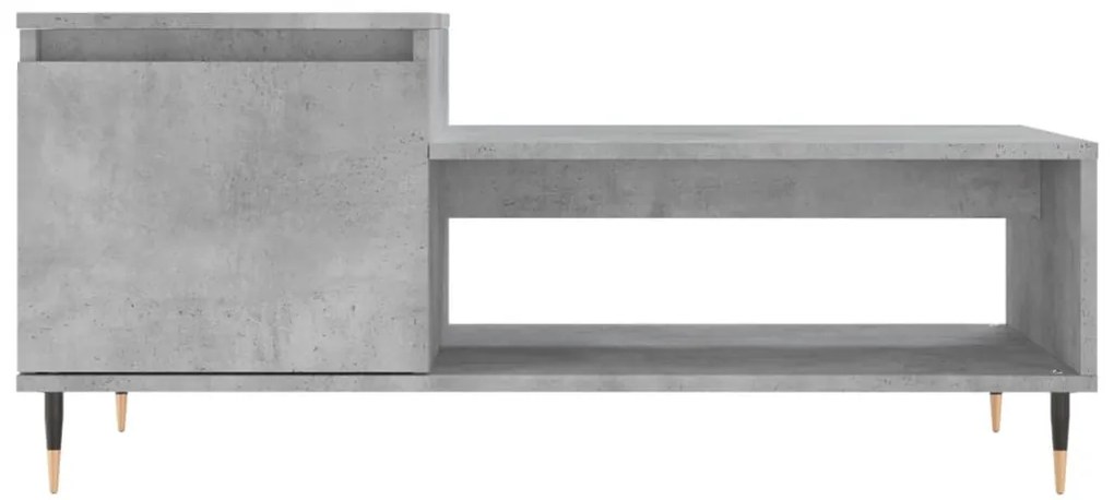 Betonszürke szerelt fa dohányzóasztal 100 x 50 x 45 cm
